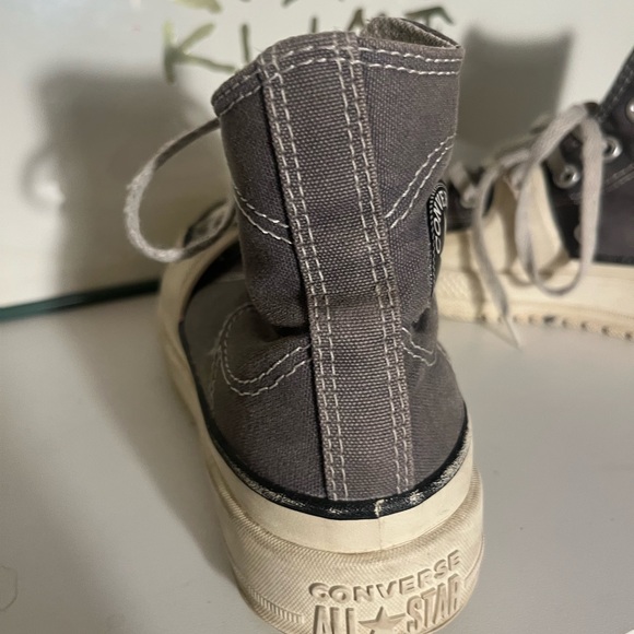 Awesome and rare Converse high tops with rubber crossover. Gray - Picture 4 of 9
